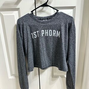 1st Phorm Gray Women's Long Sleeve Crop Top